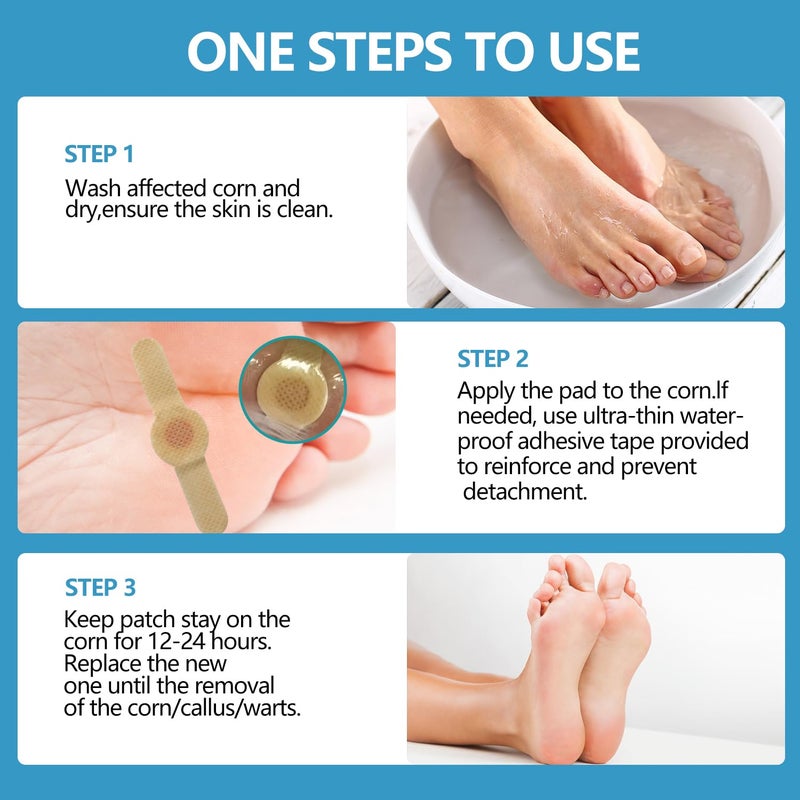 RHAICARE Corn removers for Toes feet Bottom of Foot Corn Remover,Corn Pads Callus Remover for Toes feet with 40% Salicylic 36 Count - Image 2